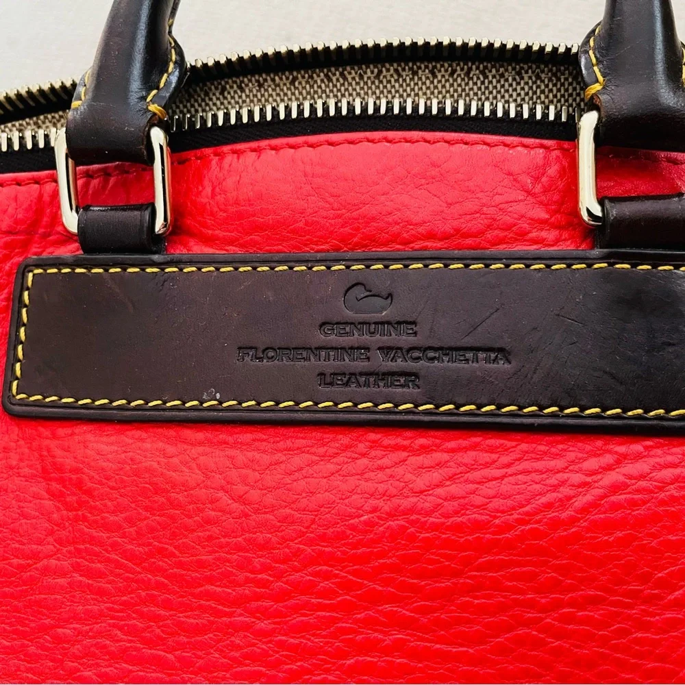 Dooney and Bourke Domed Satchel clutch & coin purse, Red Florentine Vanchetta - Picture 6 of 7